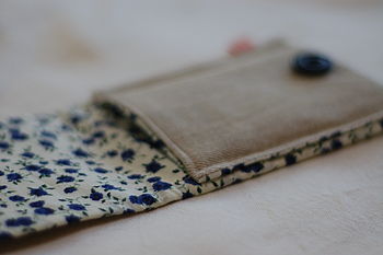 Handmade Linen And Liberty Print Phone Case, 4 of 6