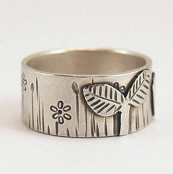 'Bird In The Star Garden' Silver Ring By Shere Design ...