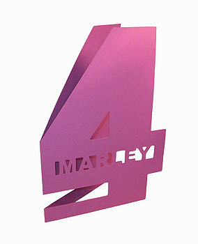 Big Number Personalised Cut Out Card, 3 of 7