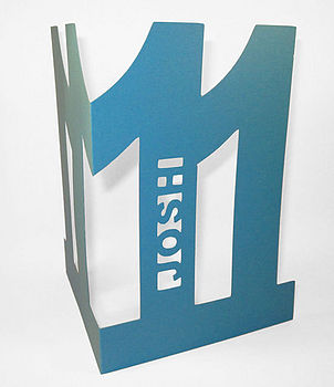 Big Number Personalised Cut Out Card, 6 of 7