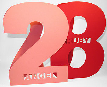 Big Number Personalised Cut Out Card, 2 of 7