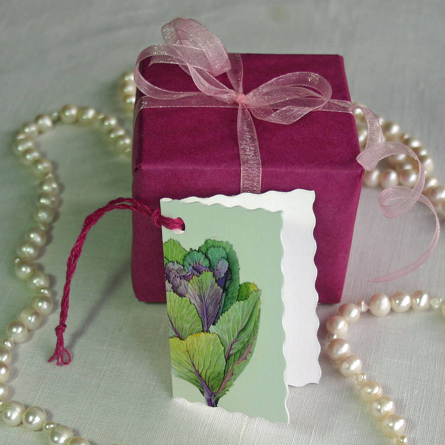 pack of six assorted botanical gift tags by the botanical concept