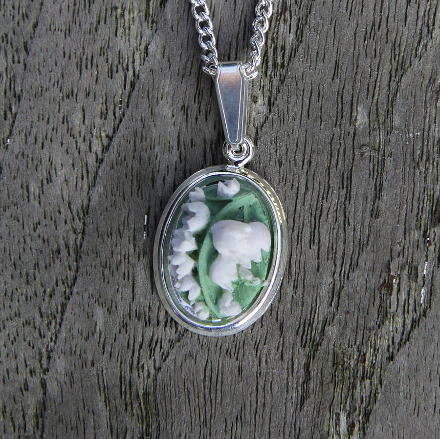 lily of the valley pendant necklace by good intentions