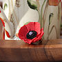 Hand Painted Classic Red Poppy Brooch, thumbnail 2 of 4