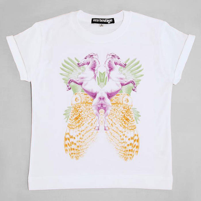 psychedelic animals girl's t shirt by eco boutique | notonthehighstreet.com