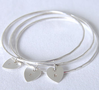 Personalised Heart Bangle, 2 of 5