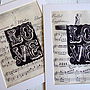 Handprinted Vintage Sheet Music Love Print, thumbnail 3 of 7