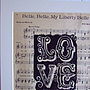 Handprinted Vintage Sheet Music Love Print, thumbnail 4 of 7