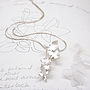 Silver Orchid Flower Pendant Necklace, thumbnail 3 of 4