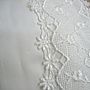 Christening Bonnet With Lace Trim, thumbnail 3 of 5