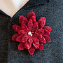 Handfelted Felt and Freshwater Pearl Corsage Brooch, thumbnail 1 of 8