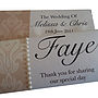 Personalised Chocolate Wedding Favour Placenames, thumbnail 5 of 6
