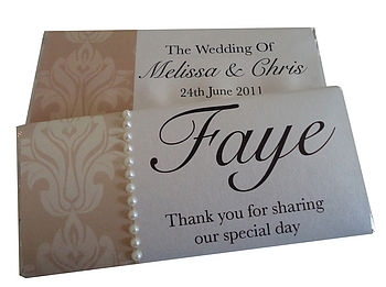 Personalised Chocolate Wedding Favour Placenames, 5 of 6