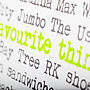 Personalised 'Favourite Things' Word Art, thumbnail 3 of 10