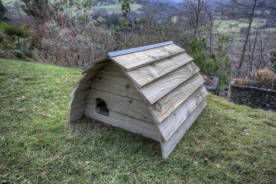 wooden hedgehog house by wudwerx notonthehighstreet.com