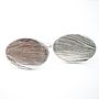 Feather Imprint Silver Cufflinks, thumbnail 2 of 4