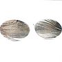 Feather Imprint Silver Cufflinks, thumbnail 1 of 4