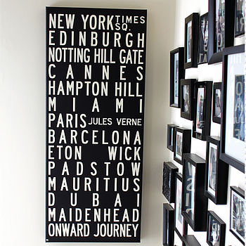 Personalised Destinations Bus Blind Canvas, 4 of 11