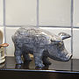 Hand Crafted Marble Pig. Dark Or Light Colour, thumbnail 2 of 6