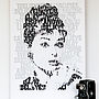 'I Believe' Audrey Hepburn Typographic Fine Art, thumbnail 1 of 8