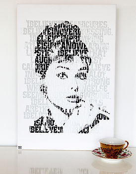 'I Believe' Audrey Hepburn Typographic Fine Art, 2 of 8