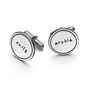 Personalised Silver Identity Name Cufflinks, thumbnail 2 of 6
