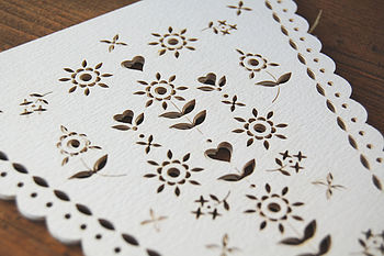 White Lace Laser Cut Paper Bunting, 3 of 3