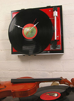 Personalised Vintage Record Player Clock, 3 of 6