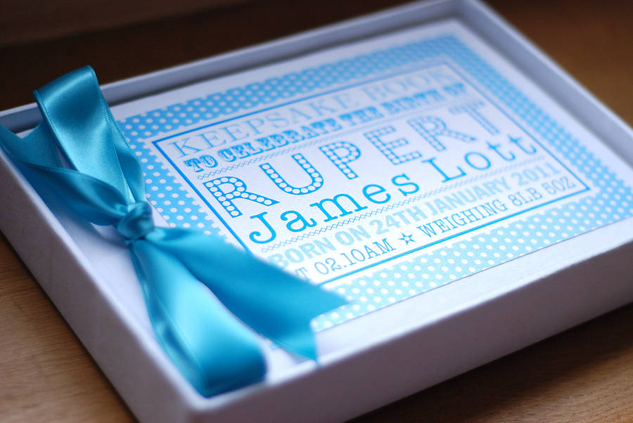 Personalised Baby Guest Book By mooks design