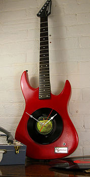 Upcycled Electric Guitar Clock, 3 of 5