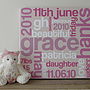 Personalised New Baby Details Canvas, thumbnail 7 of 7