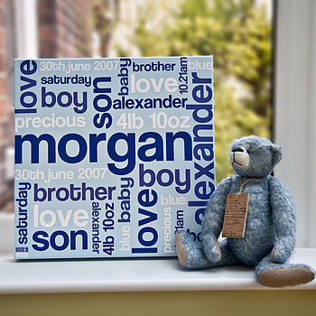 Personalised New Baby Details Canvas, 2 of 7