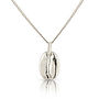 Silver Coffee Bean Necklace, thumbnail 2 of 3