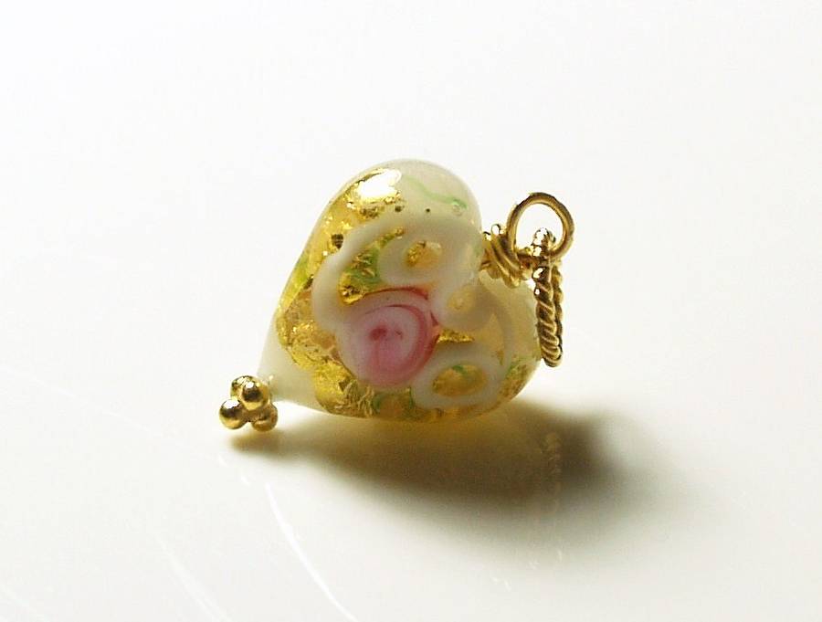 Murano Glass Heart Necklace By Prisha Jewels