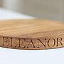 Personalised Round Oak Chopping Board, thumbnail 11 of 11