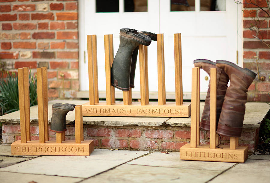 Personalised Boot Rack By The Oak 