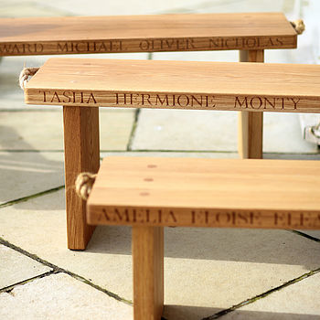 Personalised Solid Oak Bench, 10 of 12