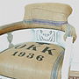 Vintage 1936 Victorian Grain Sack Chair, thumbnail 2 of 4