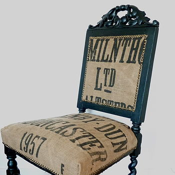 Vintage 1957 Grain Sack Chair, 3 of 4