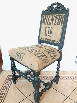 Vintage 1957 Grain Sack Chair, 4 of 4