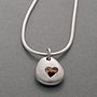 Pebble Heart Or Flower Solid Silver Necklace, thumbnail 2 of 5
