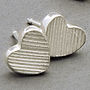 Dune Heart Studs Silver Or 18ct Gold, thumbnail 2 of 6