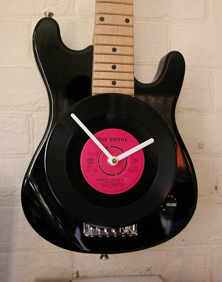 Upcycled Personalised Electric Guitar Clock, 1 of 5
