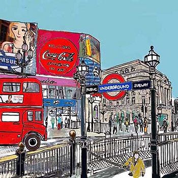 London Print 'Piccadilly Circus', 2 of 2