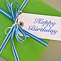 Set Of Five 'Happy Birthday' Gift Tags, thumbnail 1 of 3