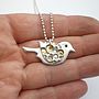 Gold Plated And Sterling Silver Bird Pendant, thumbnail 3 of 3