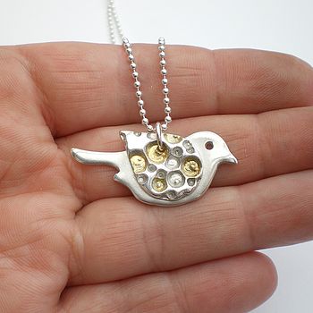 Gold Plated And Sterling Silver Bird Pendant, 3 of 3