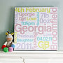 Personalised New Baby Details Canvas, thumbnail 4 of 7