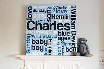 Personalised New Baby Details Canvas, 6 of 7