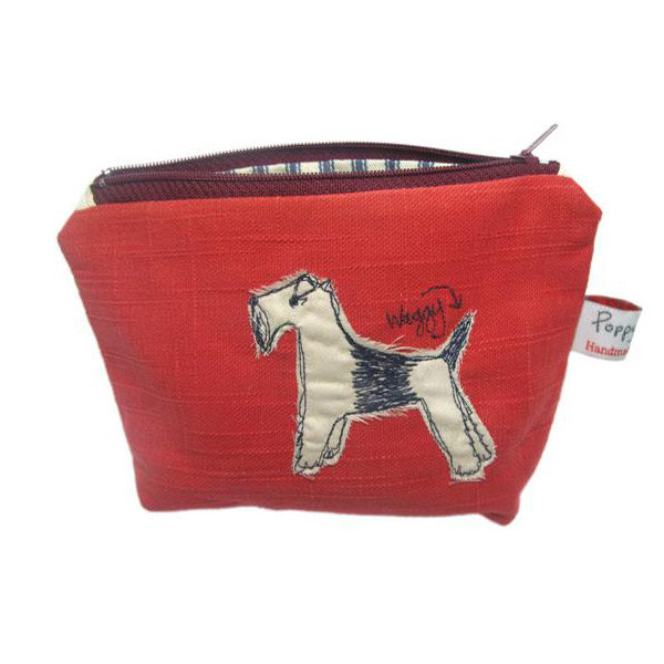 Embroidered Little Make Up Bag Dog By Poppy Treffry ...